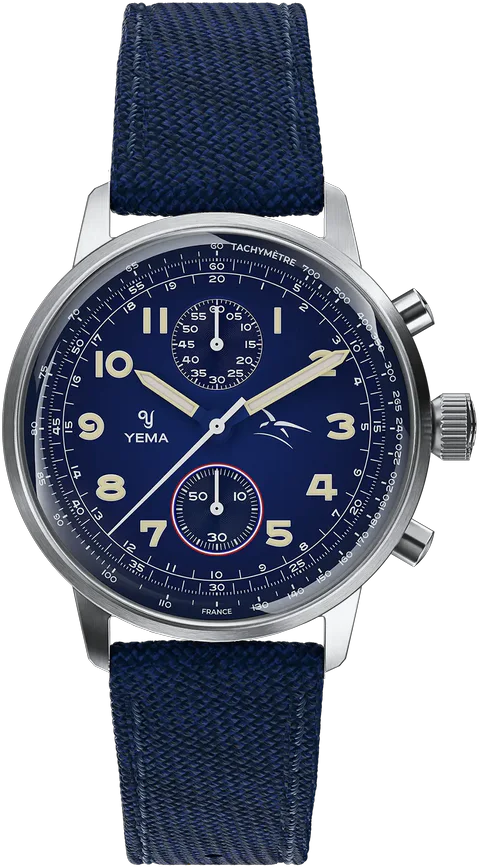 Yema Flygraf Bi-Compax French Air Force Blue YMHF1582AA-GG