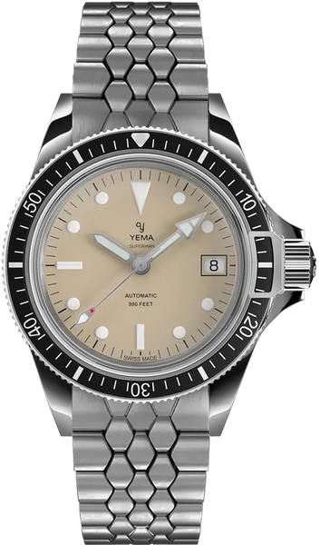 Yema Superman Heritage 41mm Beige YSUP25A41-EMS - SeriousWatches.com