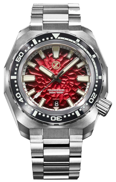 Zelos Hammerhead V3 Ti Hammered Red - SeriousWatches.com