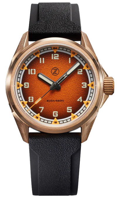 Zelos Swordfish Field 38mm Bronze Burnt Orange