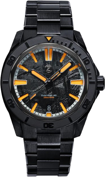 Zelos Swordfish 40mm DLC Meteorite - SeriousWatches.com