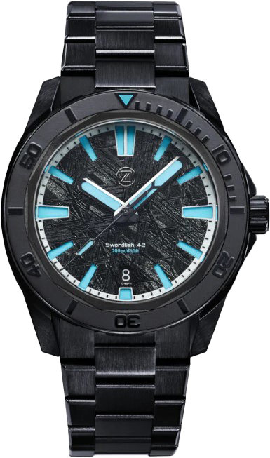 Zelos Swordfish 42mm DLC Meteorite