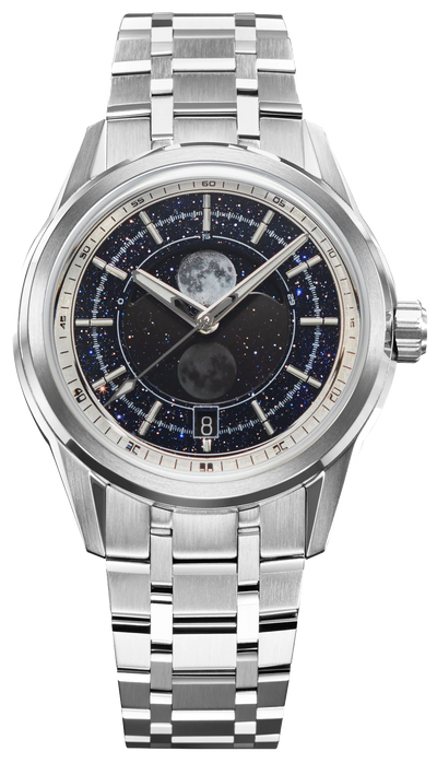 週末セール！2万円引！Etsuko Sonobe エツコソノベ　ルチルクォーツ Helica 42 'Steel Blue' – Zelos Watches