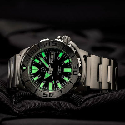 Islander Watch Automatic Dive Watch Black Dial #ISL-57