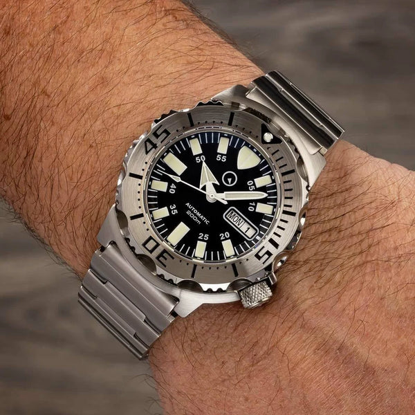 Islander Watch Automatic Dive Watch Black Dial #ISL-57