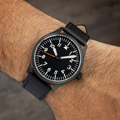 Islander Watch Aviator DLC Black Dial #ISL-46