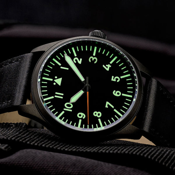 Islander Watch Aviator DLC Black Dial #ISL-46