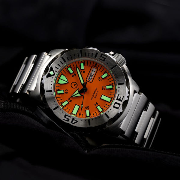 Islander Watch Automatic Dive Watch Orange Dial #ISL-94