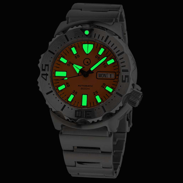 Islander Watch Automatic Dive Watch Orange Dial #ISL-94