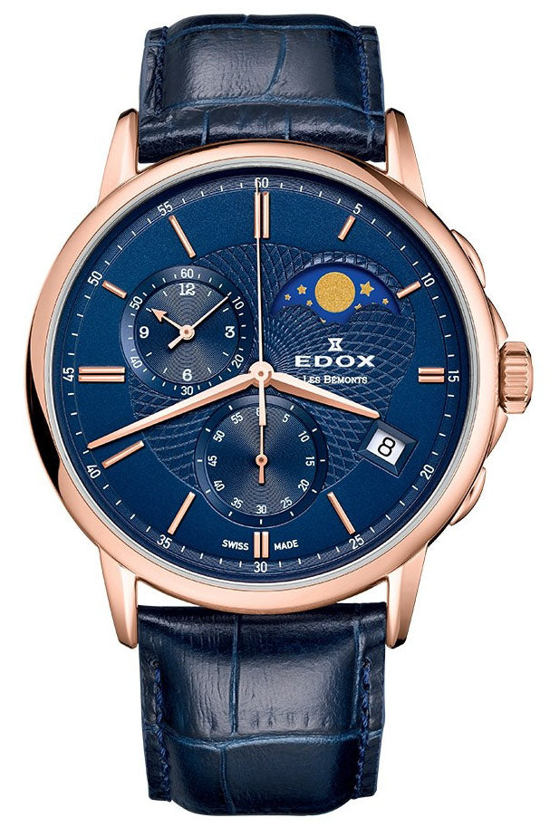 Edox Les Bemonts Chronograph Moon Phase 01651 37R BUIR