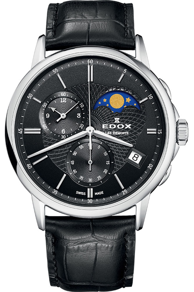 Edox Les Bemonts Chronograph Moon Phase 01651 3 NIN
