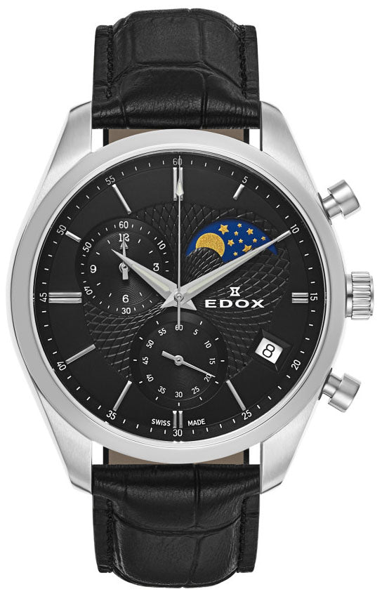 Edox Les Bemonts Chronograph Moon Phase 01655 3 NIN