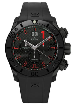 EDOX クラスワン ビッグデイト クロノグラフ 10020-37N-NRO Edox Class 1 Chronoffshore Big Date 10020 37N NRO - SeriousWatches.com