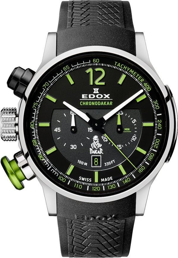 Edox Chronorally 1 Limited Edition 'Chronodakar 2015' 10303 TIN NV rubber strap