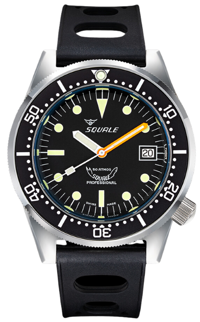 Squale 50 Atmos Black 1521-026/A 1521CL.NT