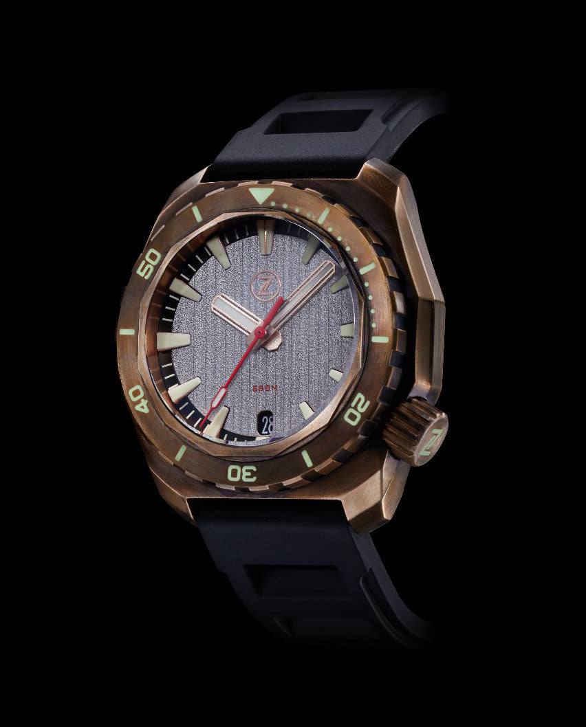 Zelos Hammerhead Bronze Submarine Dial