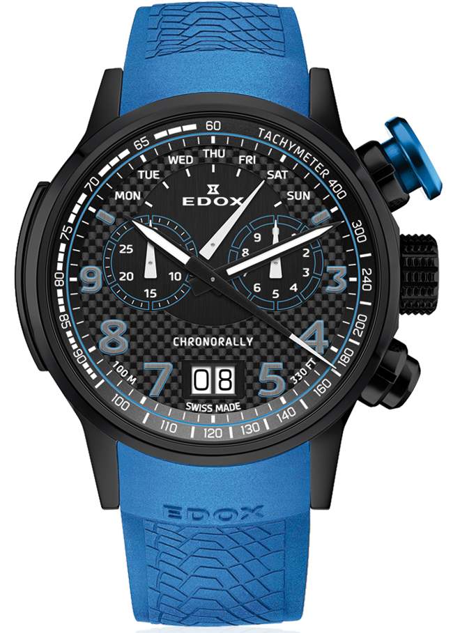 Edox Chronorally Chronograph 38001 TINNBU3 NIBU3