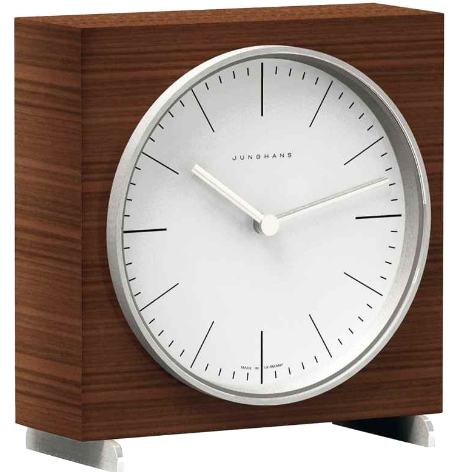 Junghans Max Bill Radio Controlled Table Clock 383/2201.00