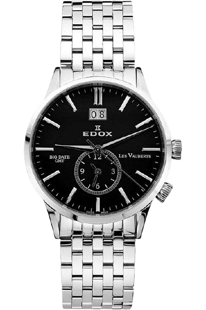 Edox Les Vauberts GMT Big Date 62004 3 NIN