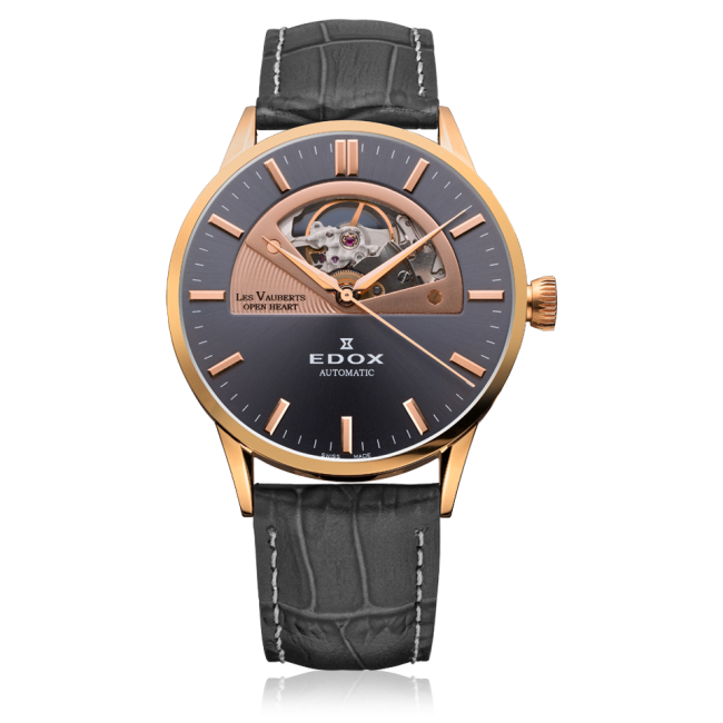 Edox Les Vauberts Open Heart Automatic 85014 37R GIR
