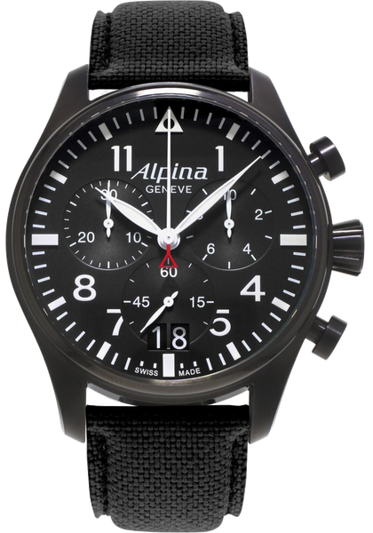 時計 Dial Chronograph Watch AL-372GR4FBS6 Alpina Startimer Pilot Quartz Chronograph Men's Watch AL