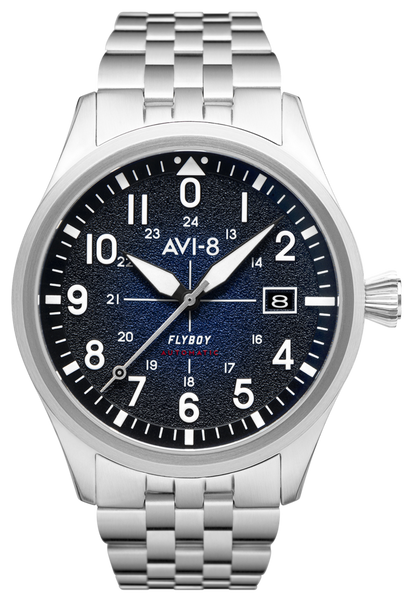 AVI-8 AV-4077-11 Orologio Uomo Meccanico – Ispirato All’Aviazione, Cinturino Acciaio