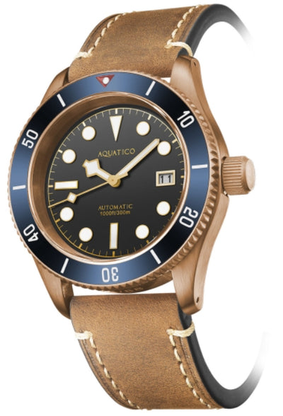 Aquatico Bronze Sea Star Black Dial Blue Ceramic Bezel