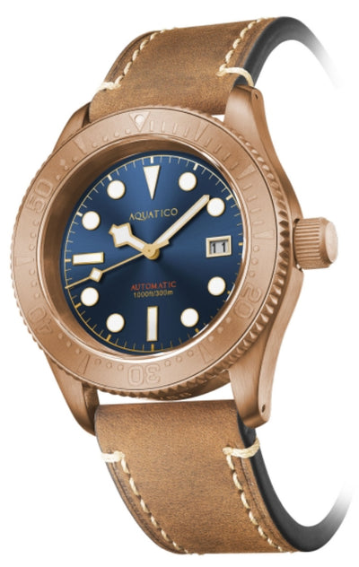 Aquatico Bronze Sea Star Blue Bronze Bezel