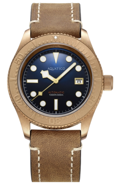 Aquatico Bronze Sea Star Blue Bronze Bezel