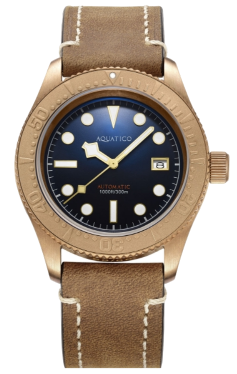 Aquatico Bronze Sea Star Blue Bronze Bezel