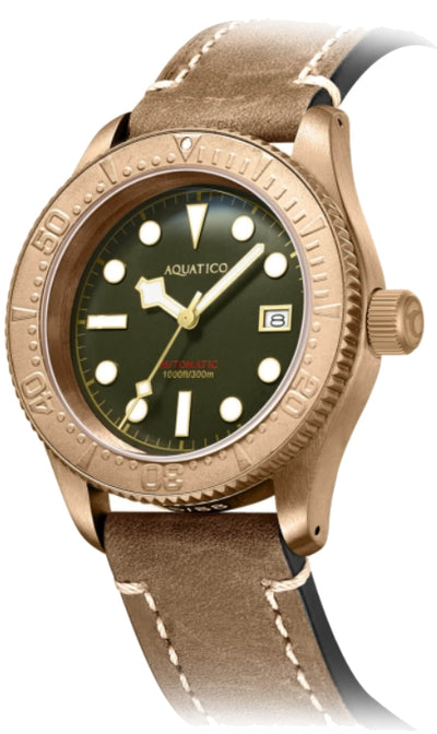 Aquatico Bronze Sea Star Green Bronze Bezel