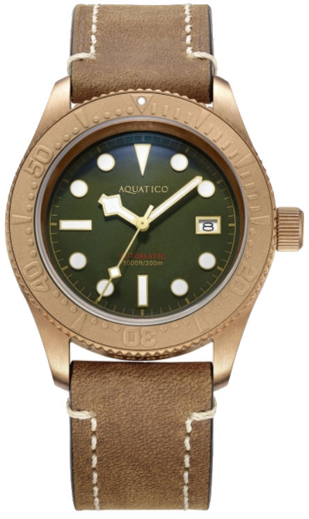 Aquatico Bronze Sea Star Green Bronze Bezel