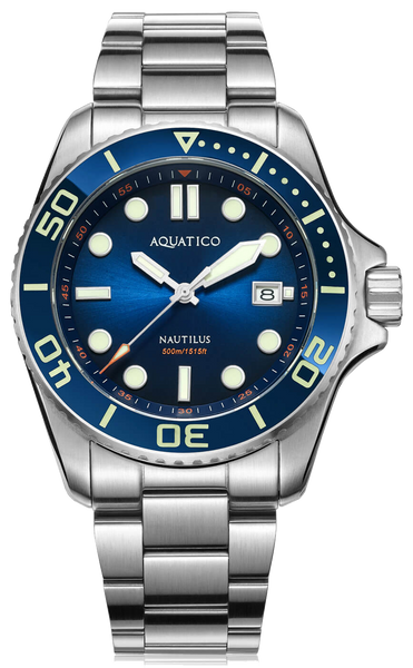 Aquatico Nautilus II Blue - SeriousWatches.com