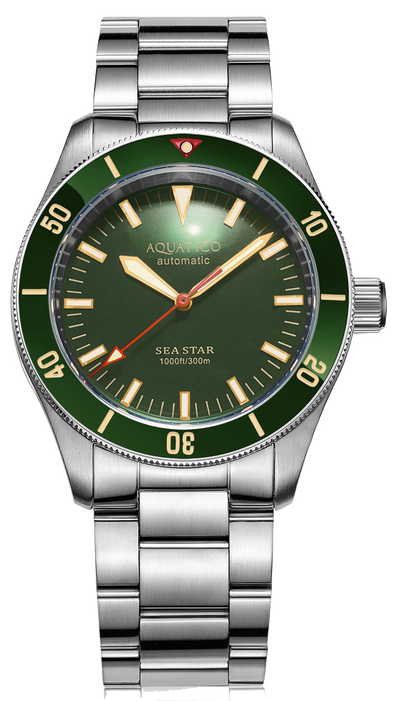 Aquatico Sea Star V2 Green Ceramic Bezel