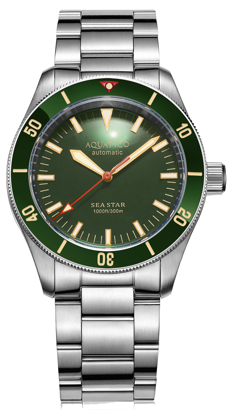 Aquatico Sea Star V2 Green Ceramic Bezel