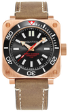 Aquatico Super Charger Bronze Black Ceramic Bezel SW200