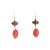 Barse Copper Bali Bead and Cherry Quartz Earring