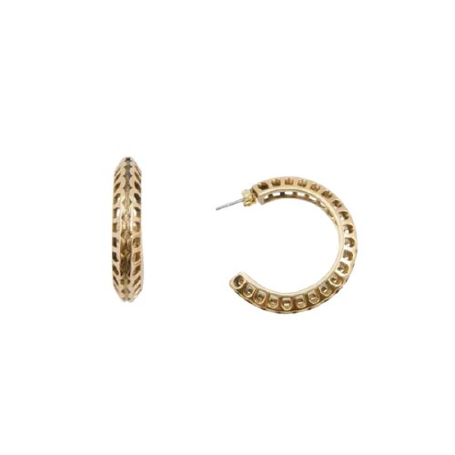 Barse Cut-Out Bronze Hoop Earring