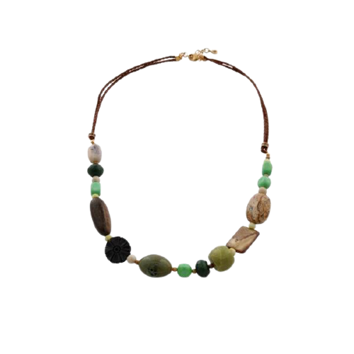 Barse Forest Life Genuine Stone Necklace