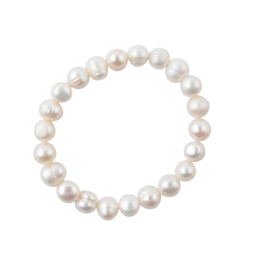 White Cultured Freshwater Pearl Stretch Bracelet White Cultured Freshwater Pearl Stretch Bracelet