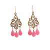 Barse Gypsy Swirl Earring- Pink Quartz