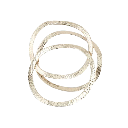 Barse Hammered Bronze Bangle Trio