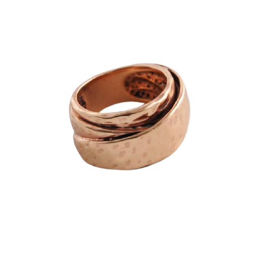 Barse Hammered Copper Wrap Ring