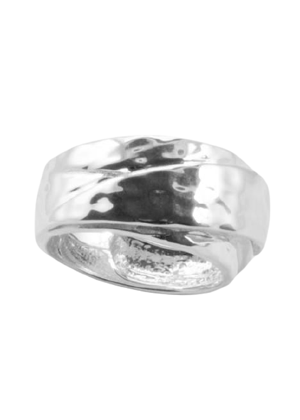 Barse Hammered Sterling Wrap Ring