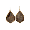 Barse Hexagonal Statement Earring-Fossilized Coral