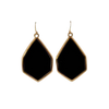 Barse Hexagonal Statement Earring-Onyx