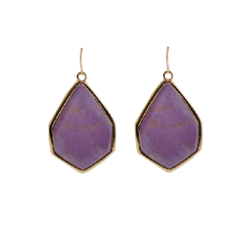 Barse Hexagonal Statement Earring-Phosphosiderite