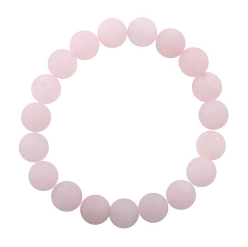 Barse Matte Bead Bracelet-Rose Quartz