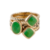 Barse Multi-Shape Lime Turquoise Trio Ring