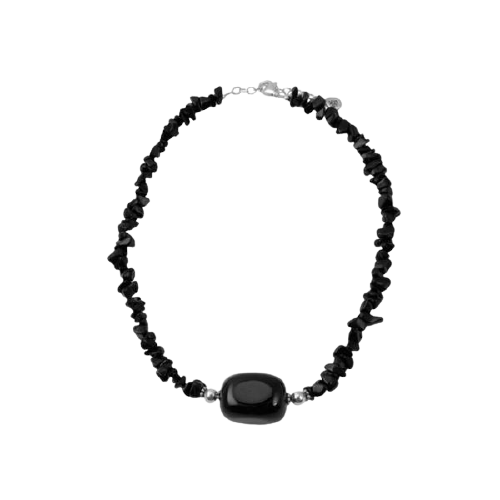 Barse Onyx Nugget Necklace